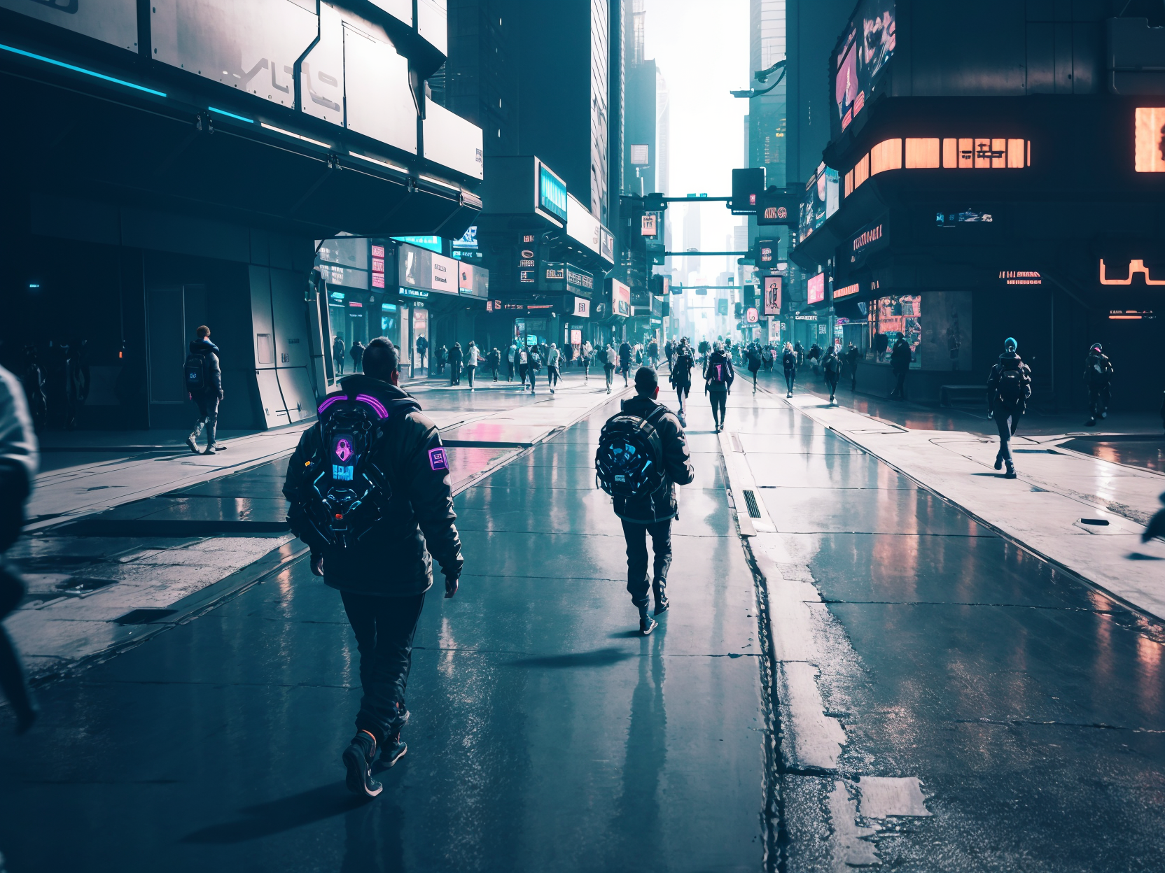 10680-863976990-futuristic city, sci-fi theme, tech age, walking, city, multiple boys, landscape, outdoors, standing, street, cyberpunk,,.png